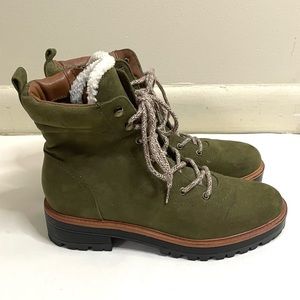 Marc Fisher Incline Hiker Boots Size 8 Green
